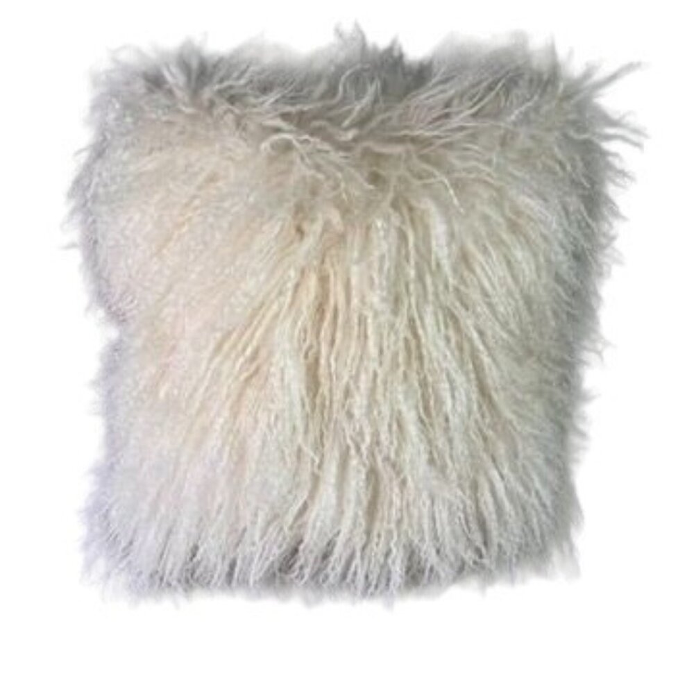 Luxurious Cream Faux Fur Pillow